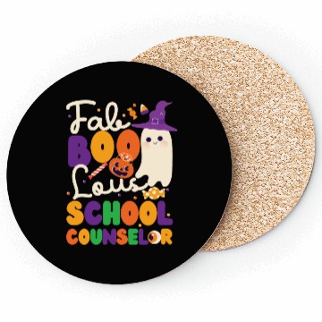 Discover School Counselor Halloween Ghost Coasters