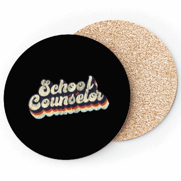 Discover School Counselor Retro Vintage Coasters