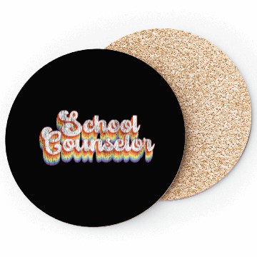Discover School Counselor Retro Vintage Coasters