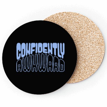Discover Confidently awkward in blue Coasters