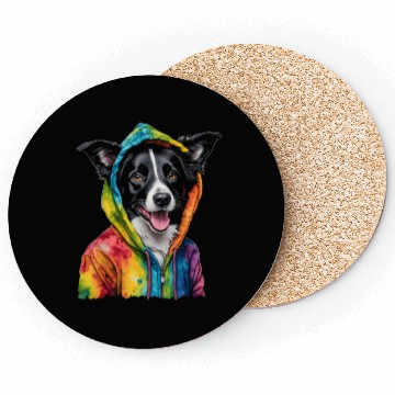 Discover Border Collie Coasters Dog Colorful Funny Animal Pri