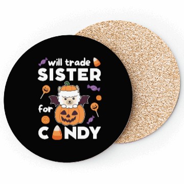 Discover Alpaca Halloween Trade Sister For Candy Coasters