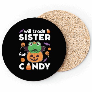 Discover Frog Halloween Trade Sister For Candy Coasters