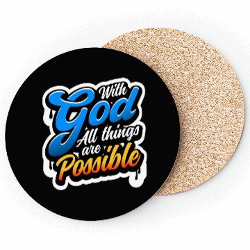 Discover WITH GOD with out spray effect Coasters