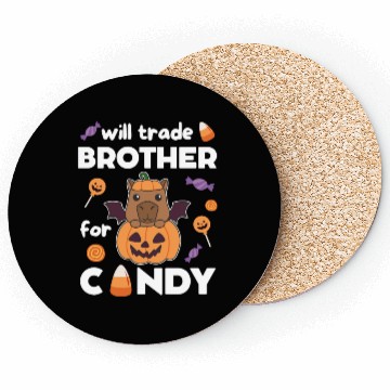 Discover Capybara Halloween Trade Brother For Candy Coasters