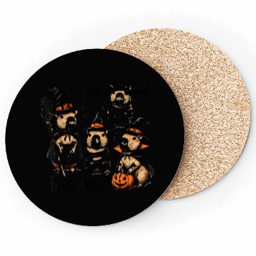 Discover Adorable Spooky Capybara Halloween Costume Coasters