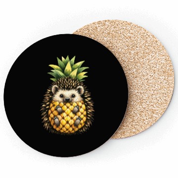 Discover Spiky Pineapple Fruit Lover Funny Design Coasters