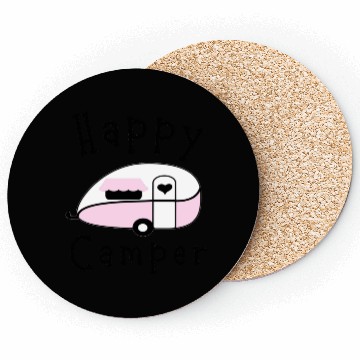 Discover Happy Camper - Camping Coasters