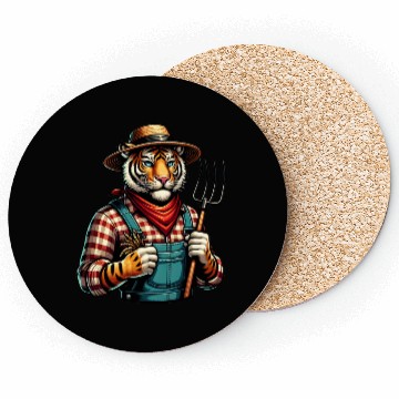 Discover Cute Tiger Farmer Coasters