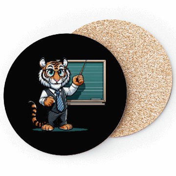 Discover Cute Tiger Teacher Coasters