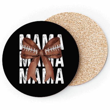Discover Coquette Football Mama Game Day Football Season Mo Coasters