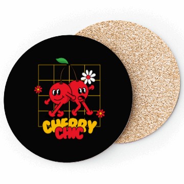Discover Funky Cherry Chic Sweet Style with a Playful Twist Coasters