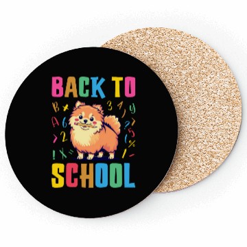Discover Back To School with a Cute Pomeranian Coasters