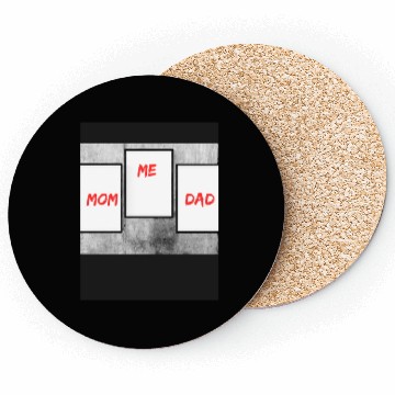 Discover Family Love Trio: Mom, Me, and Dad Frames Coasters