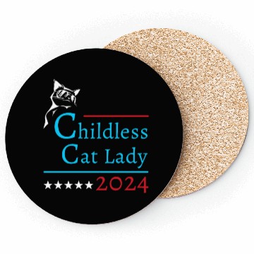 Discover "Childless Cat Lady" Kamala Harris 2024 Coasters