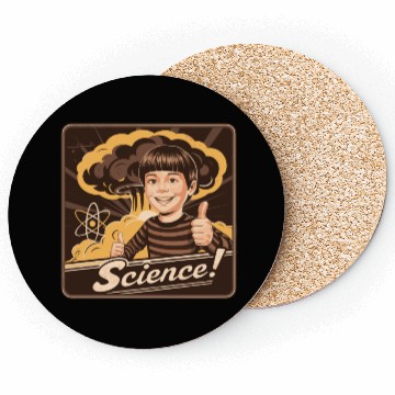 Discover Bold Science Typography for Active Minds Coasters
