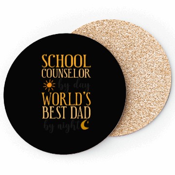 Discover School Counselor Dad School Coasters