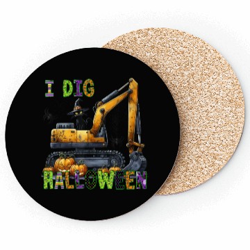 Discover Construction Halloween Toddler I Dig Halloween Exc Coasters