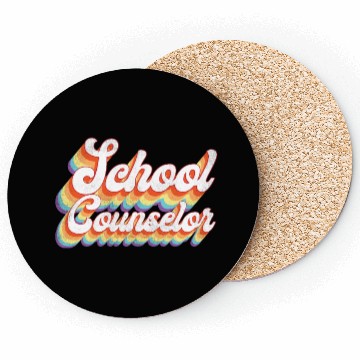 Discover School Counselor Retro Vintage Coasters