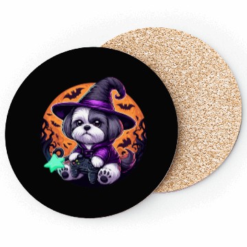 Discover Halloween design Shih Tzu Wizard gamer Coasters