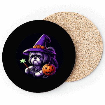 Discover Dog lovers and gamers love fantasy Halloween Coasters