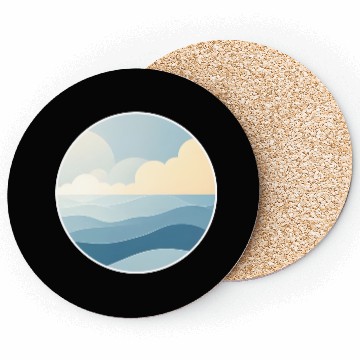 Discover The soft blue tones and waves Coasters