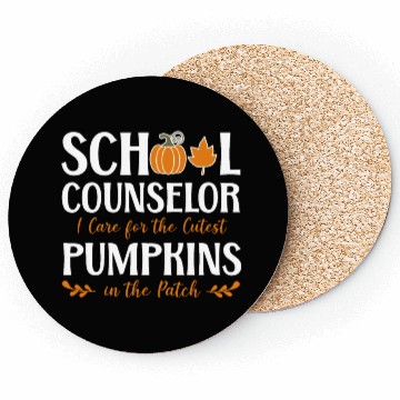 Discover School Counselor Pumpkin Fall Coasters