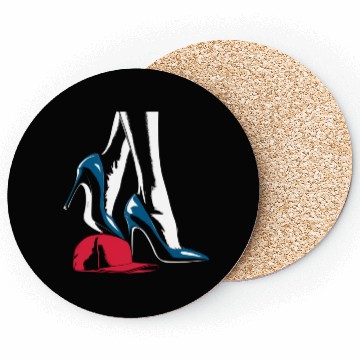 Discover Kamala Harris Heels Stepping On Maga Hat Coasters