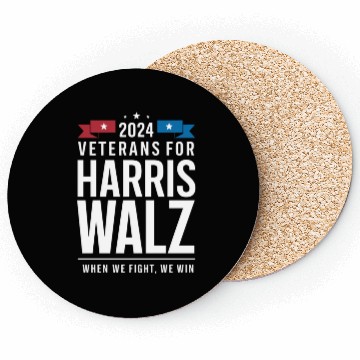 Discover Veterans For Harris Walz 2024 Presidential Coasters