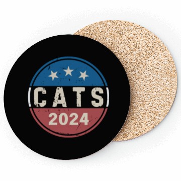Discover Cats For President Funny Political 2024 Election Coasters