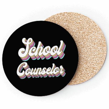 Discover School Counselor Retro 80s 90s Coasters