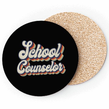 Discover School Counselor Retro Vintage Coasters