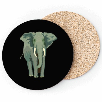Discover Elephant Face Funny Coasters - Funny Animal Face Lover