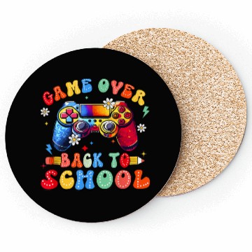 Discover Funny First Day Of School Comeback Game Over Back Coasters