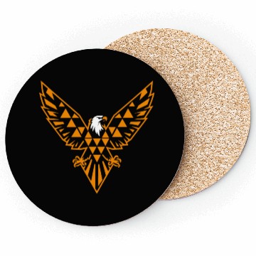 Discover Triangle Eagle with Bold Geometric Pattern Coasters