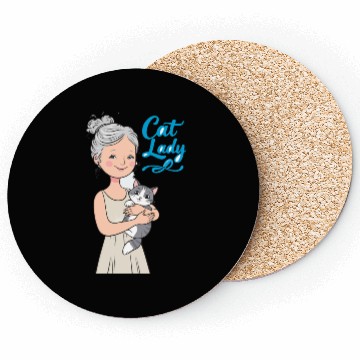 Discover cat lady Coasters