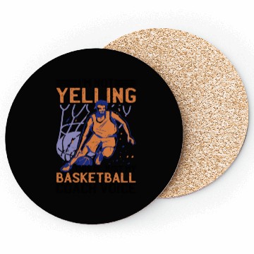 Discover This Is Just My Basketball Coach Voice 2 Coasters