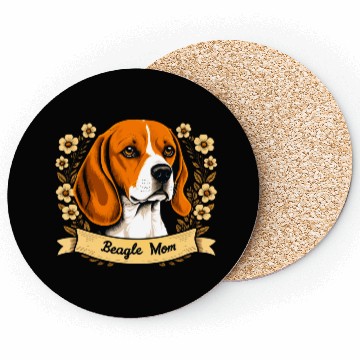 Discover beagle mom Coasters