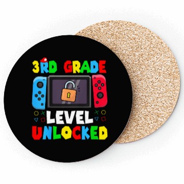Discover 3rd Grade Level Unlocked Back to School First Day Coasters