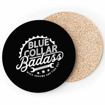 Discover Blue Collar BadAss Working Class Hero Design Coasters