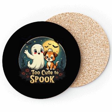 Discover Too Cute To Spook Puppy And Ghost Coasters