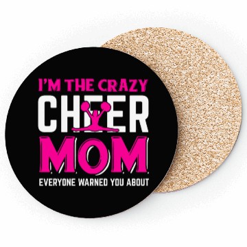 Discover Crazy Cheer Mom Cheerleading Mommy Mother's Day Coasters