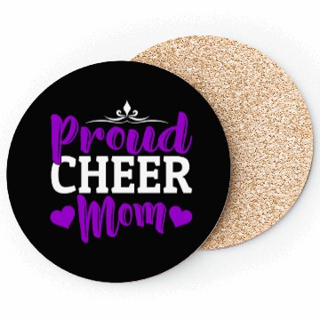 Discover Proud Cheer Mom Cheerleading Mommy Mother's Day Coasters