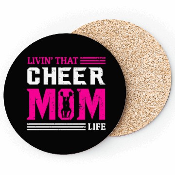 Discover Living Cheer Mom Life Cheerleading Mother's Day Coasters