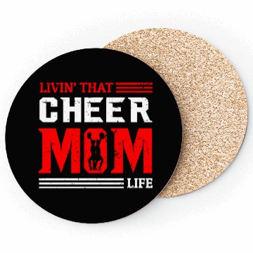 Discover Living Cheer Mom Life Cheerleading Mother's Day Coasters