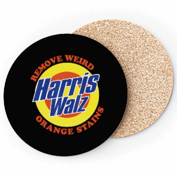 Discover Retro Harris Walz Remove Weird Orange Stains Coasters
