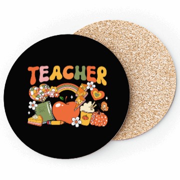 Discover Teacher Fall Autumn Pumpkin Thanksgiving Thankful Coasters