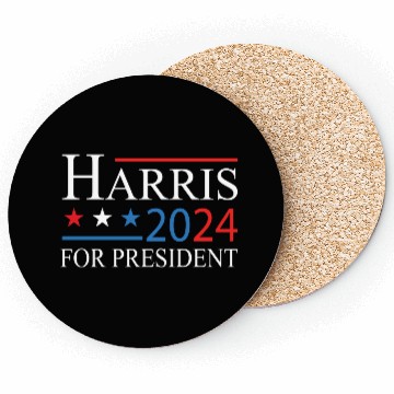 Discover Kamala Harris 2024 For President Election Campaign Coasters