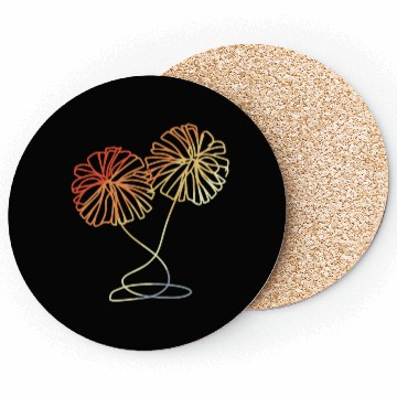 Discover Cheerleading Pom Poms Sketch Coasters