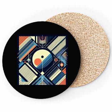 Discover Retro Geometric Shapes 80s 90s Style Coasters